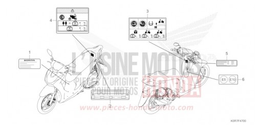 ETIQUETTE DE PRECAUTIONS SH125ADL de 2020